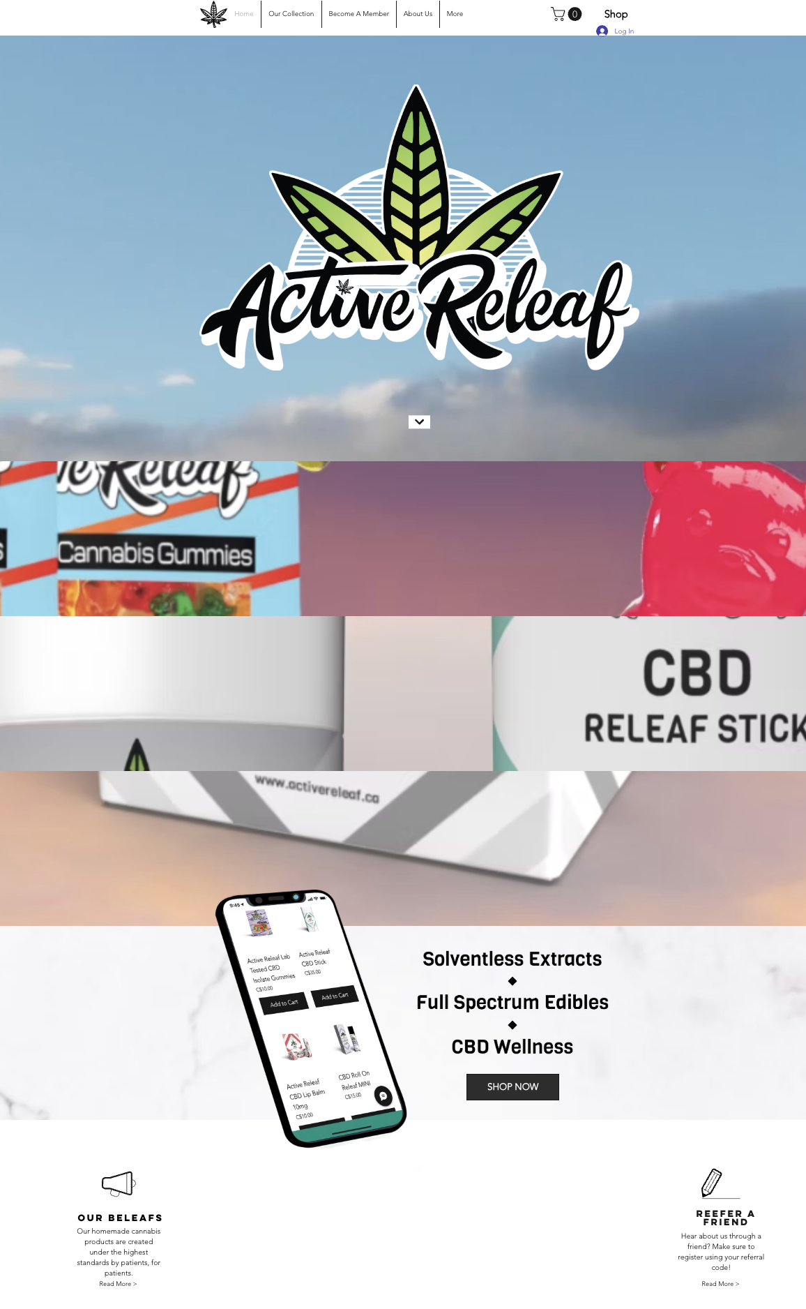 Active Releaf current website